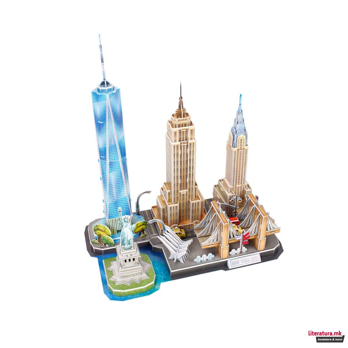 3D сложувалка, New York Skyline, 123 парчиња