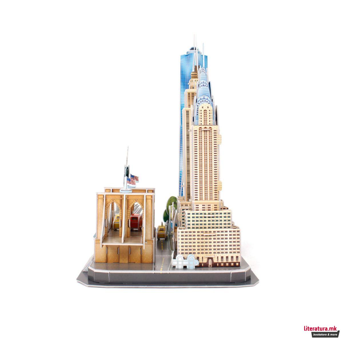 3D сложувалка, New York Skyline, 123 парчиња