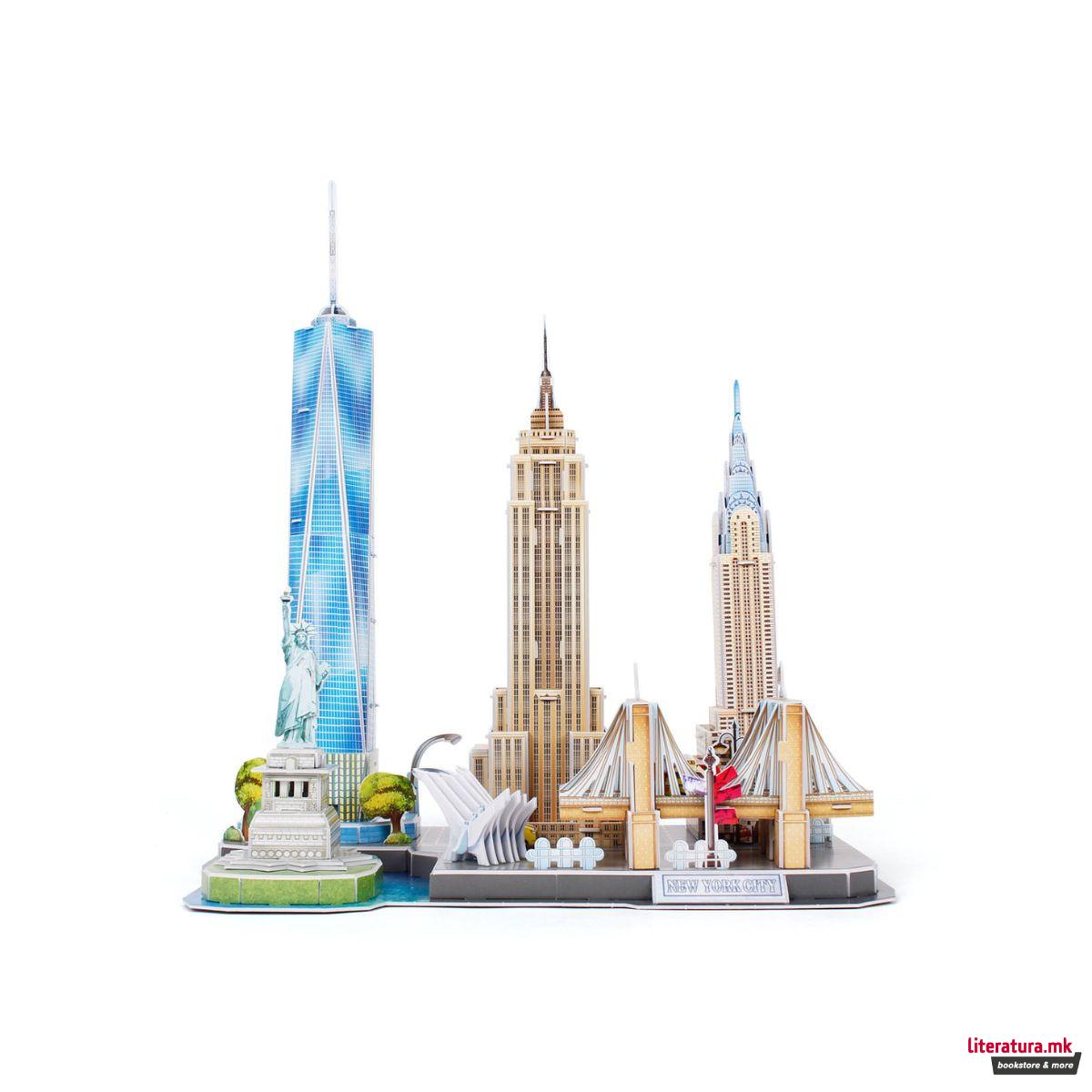3D сложувалка, New York Skyline, 123 парчиња