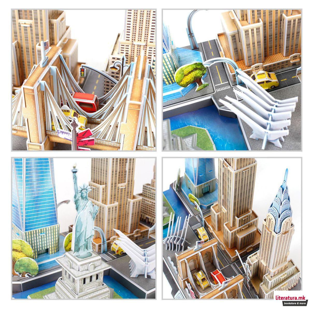3D сложувалка, New York Skyline, 123 парчиња
