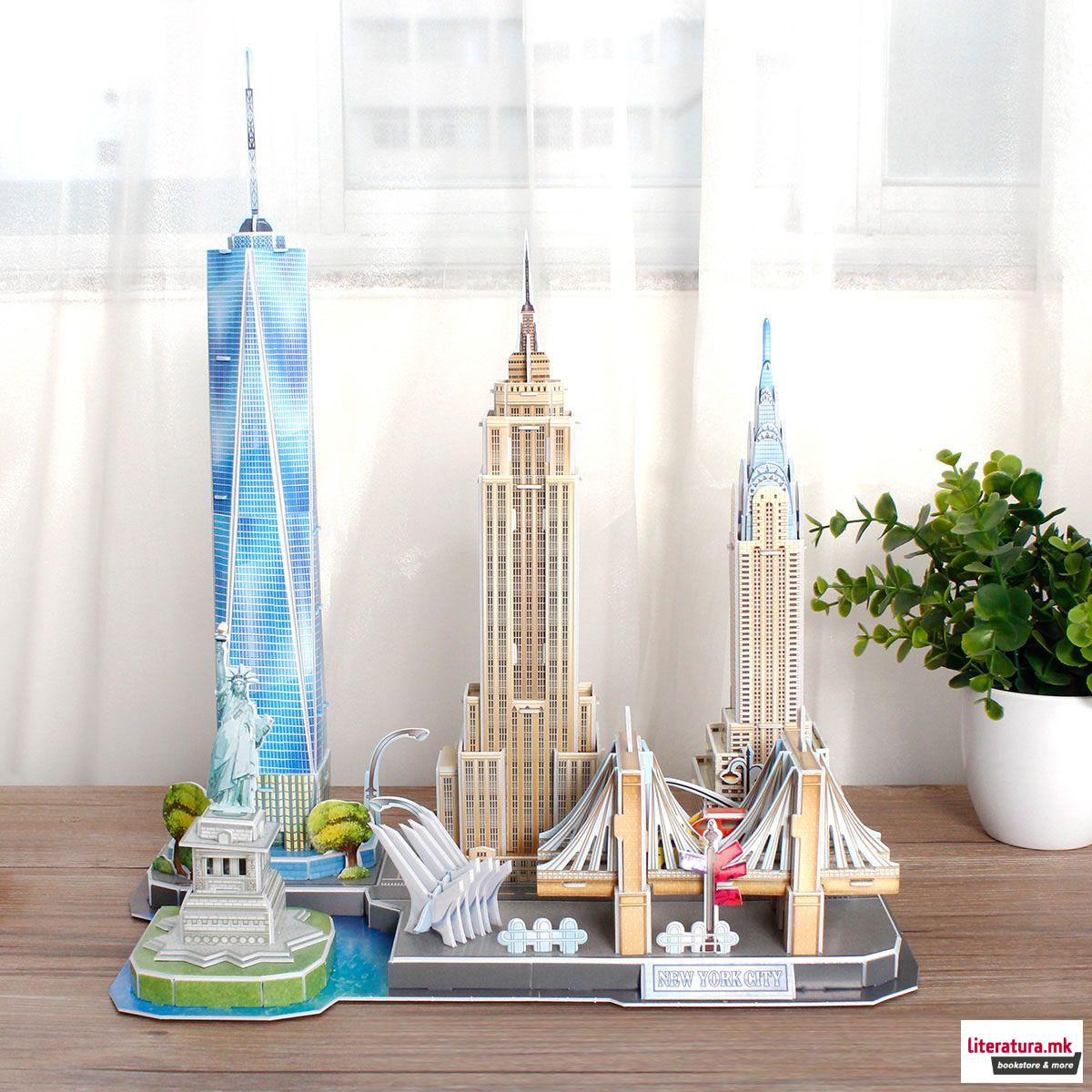 3D сложувалка, New York Skyline, 123 парчиња