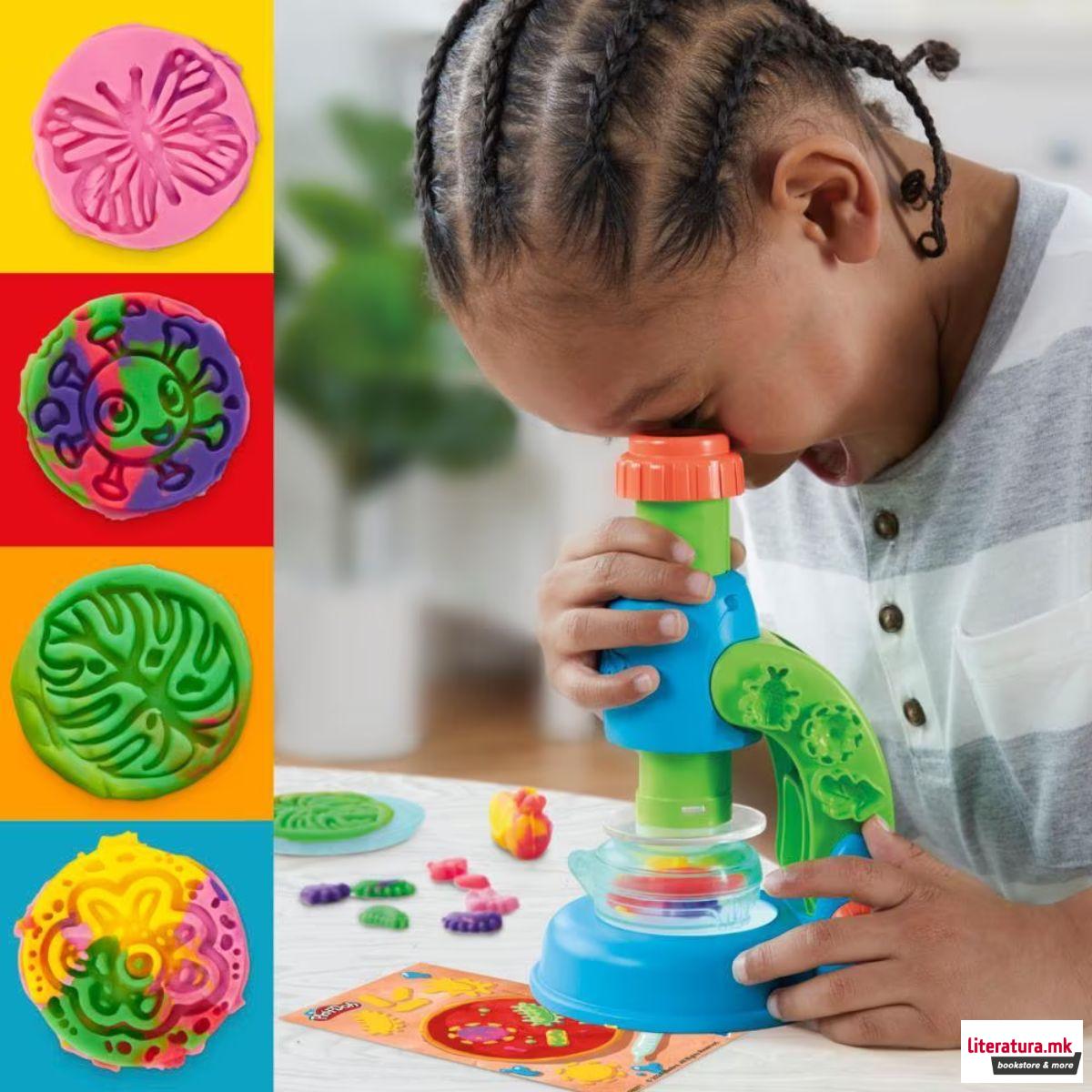 Сет за игра, Play-Doh Light & Look Microscope Playset 