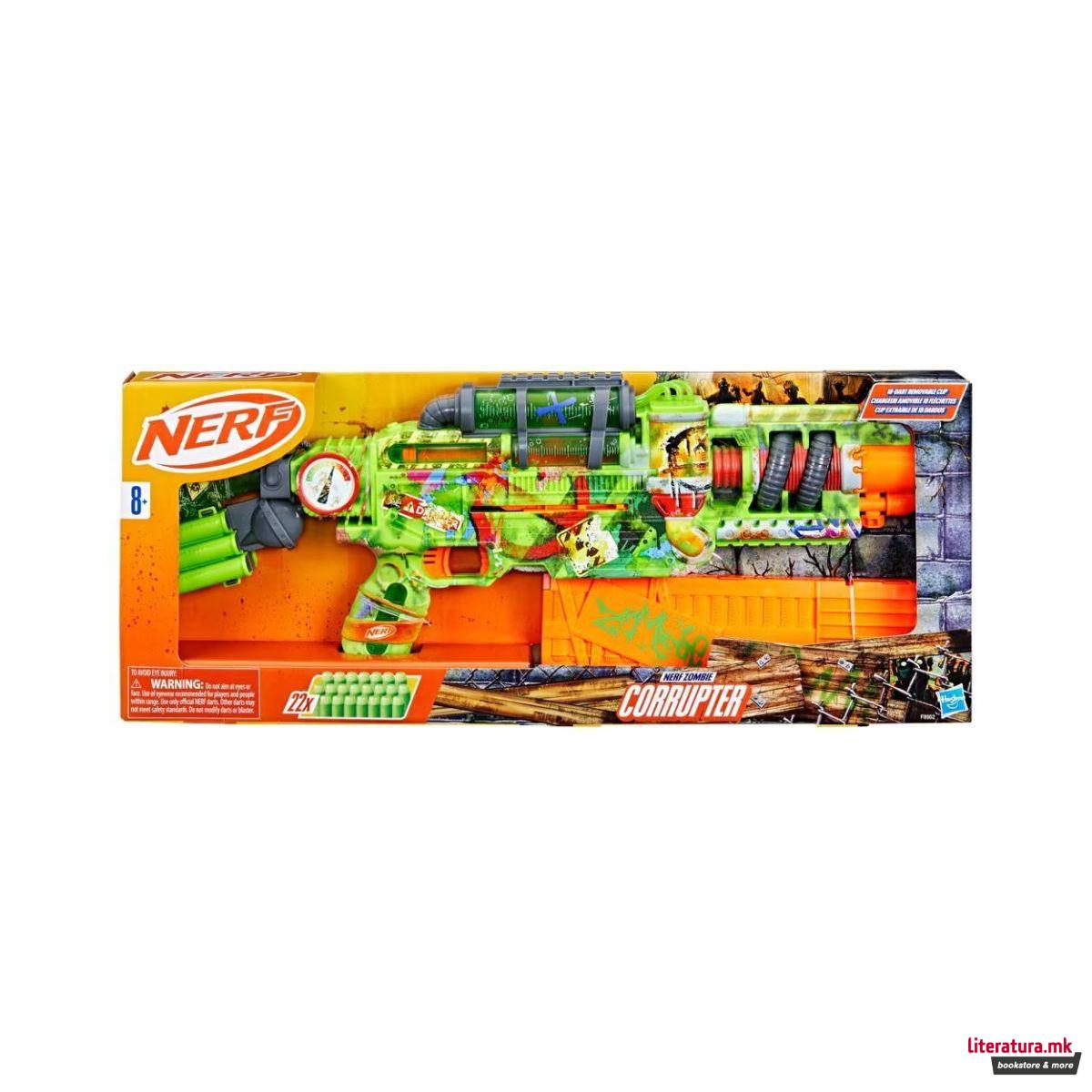 NERF пушка со мека муниција, Zombie Corrupter Dart Blaster 