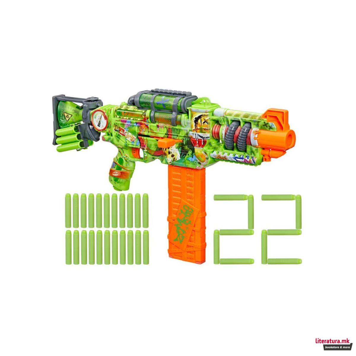 NERF пушка со мека муниција, Zombie Corrupter Dart Blaster 