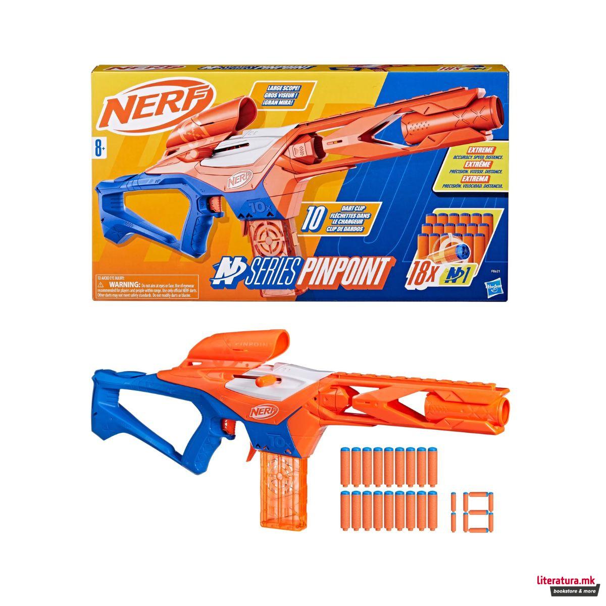 NERF пушка со мека муниција, N-Series Pinpoint Blaster 