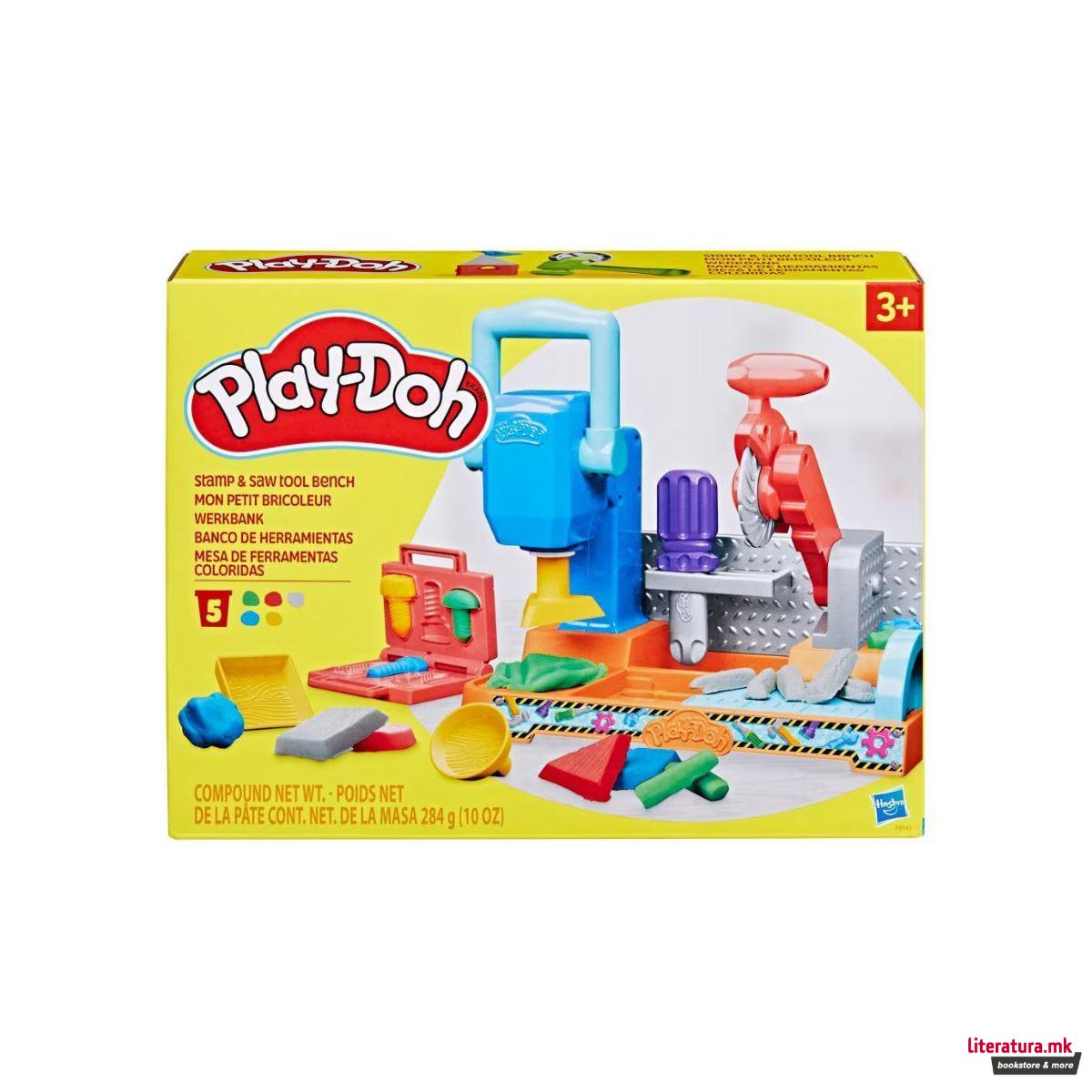 Сет за игра, Play-Doh Stamp & Saw Tool Bench 