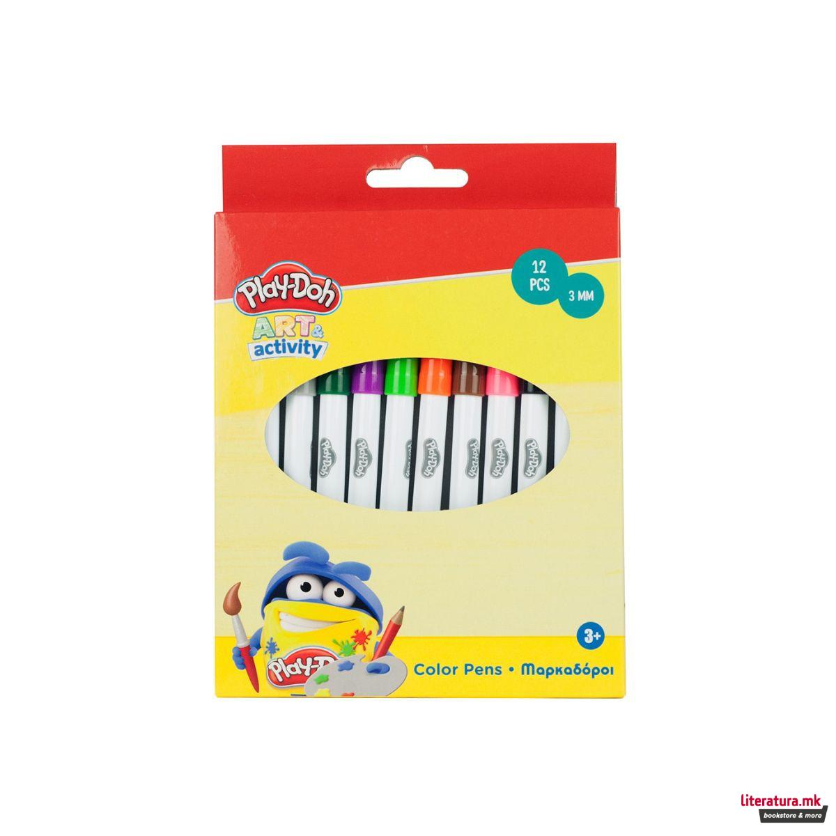 Сет од 12 пенкала во боја, Play-Doh Art & Activity 