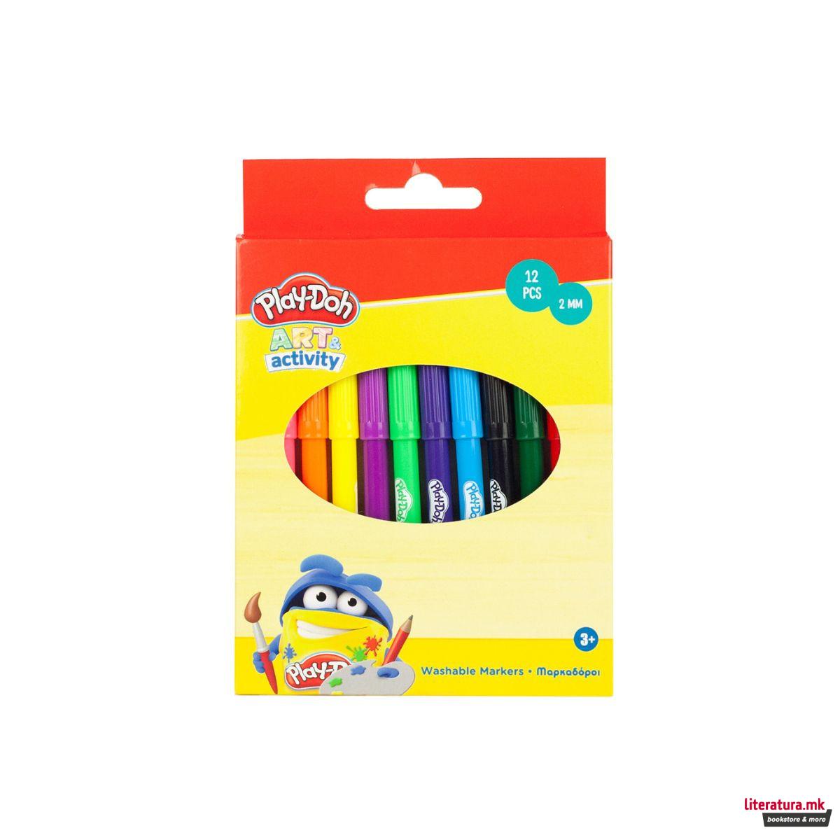 Сет од 12 фломастери, Play-Doh Art & Activity 