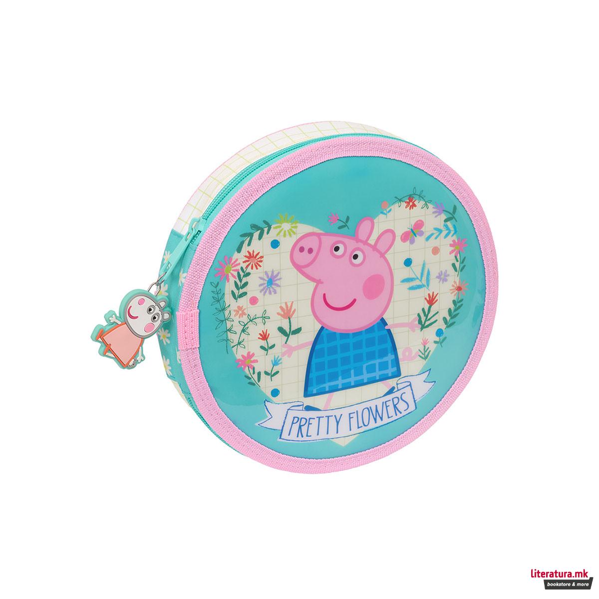 Несесер за моливи - полн, Peppa Pig - Pretty Flowers, кружен 