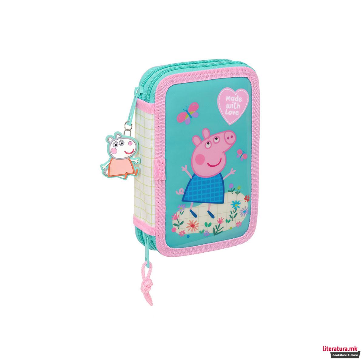 Несесер за моливи - полн, Peppa Pig - Pretty Flowers 