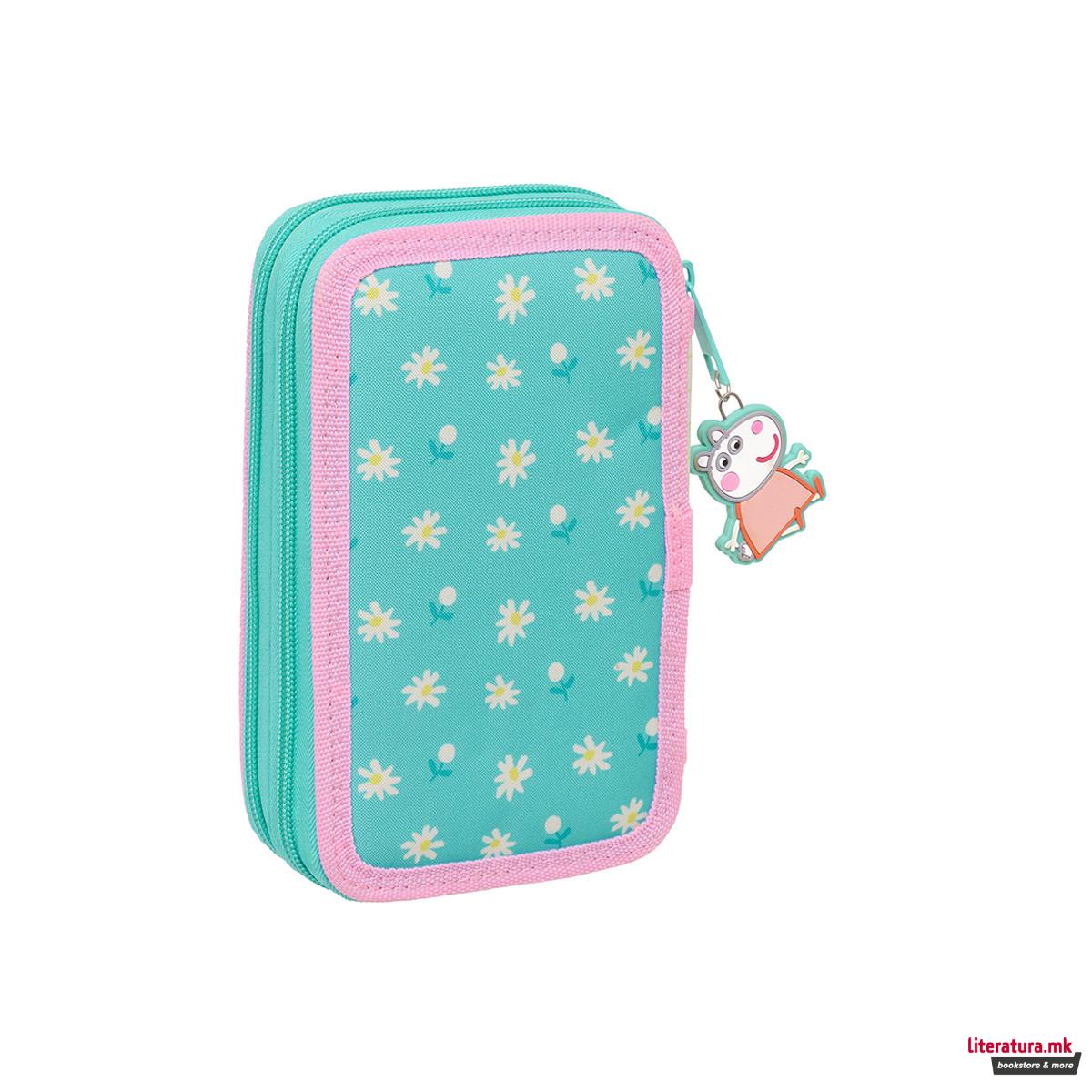 Несесер за моливи - полн, Peppa Pig - Pretty Flowers 