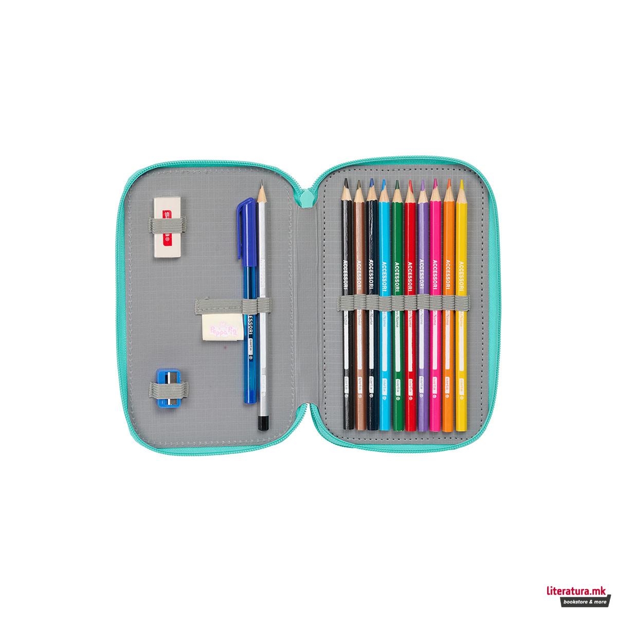 Несесер за моливи - полн, Peppa Pig - Pretty Flowers 