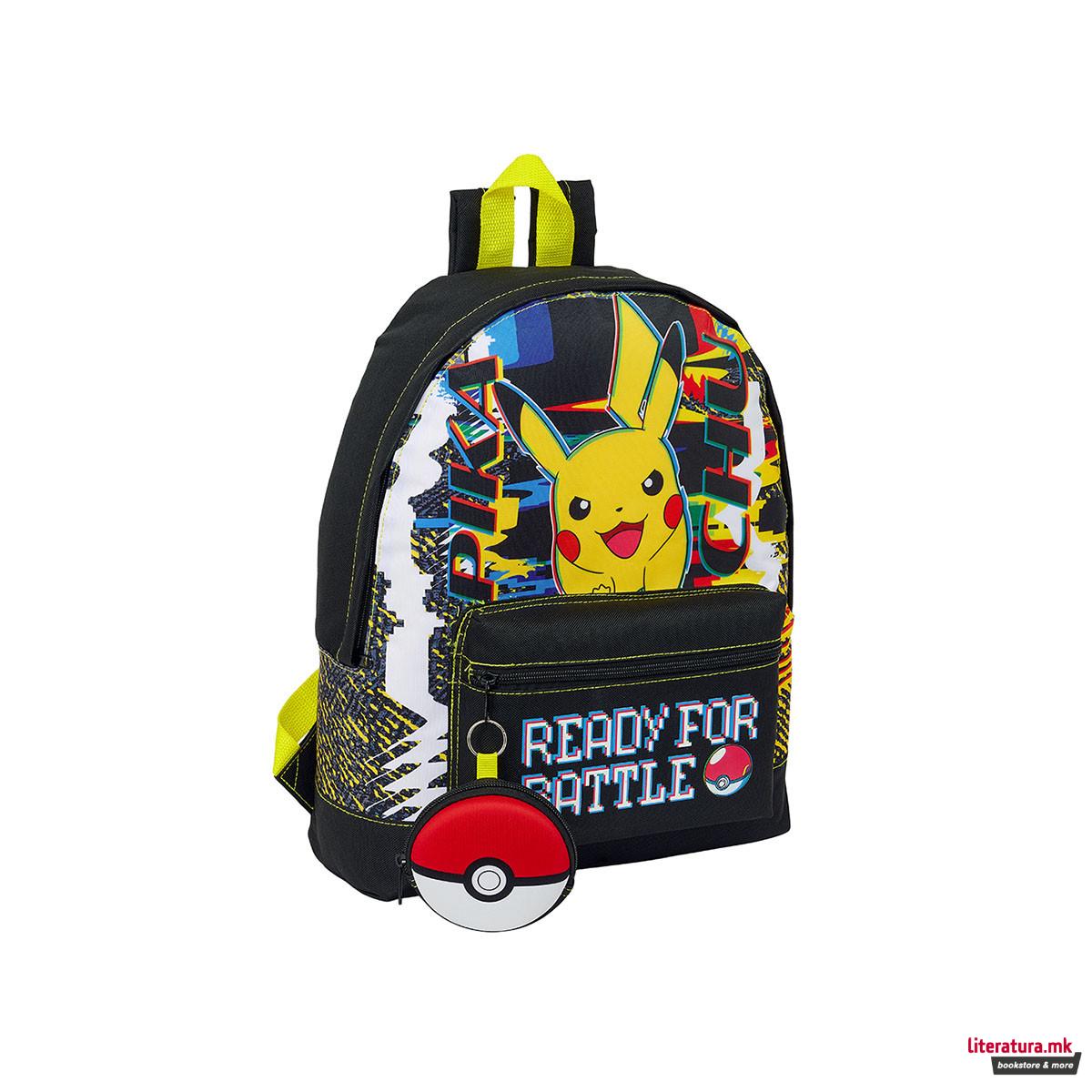 Ранец + приврзок новчаник, Pokemon - Ready For Battle 