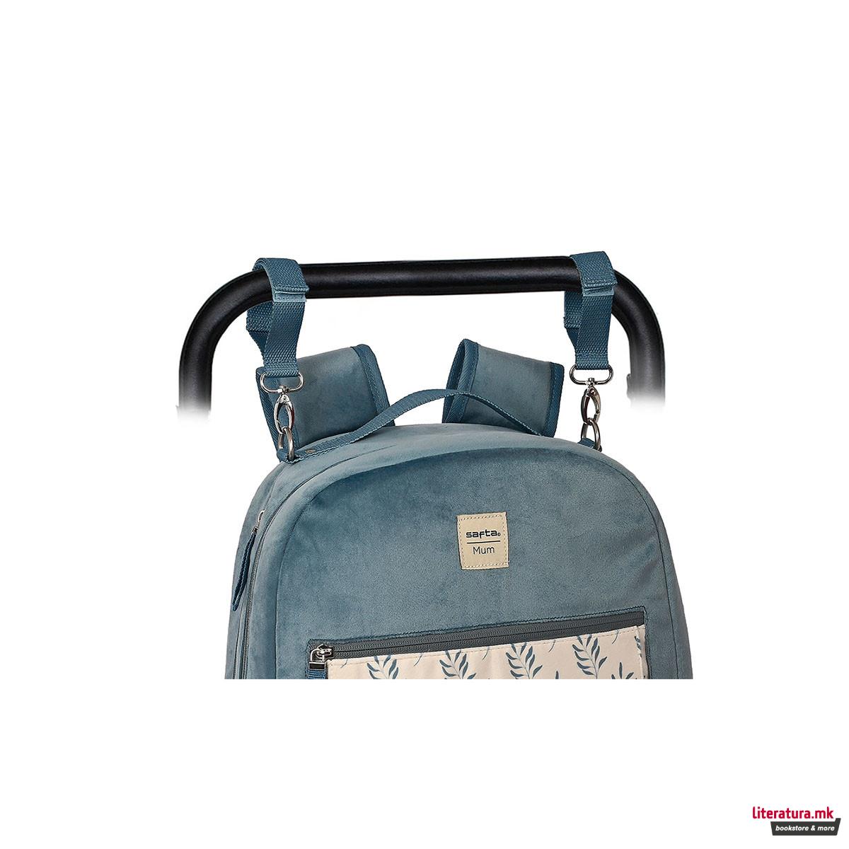 Ранец за бебешка опрема, Mum - Blue Leaves 