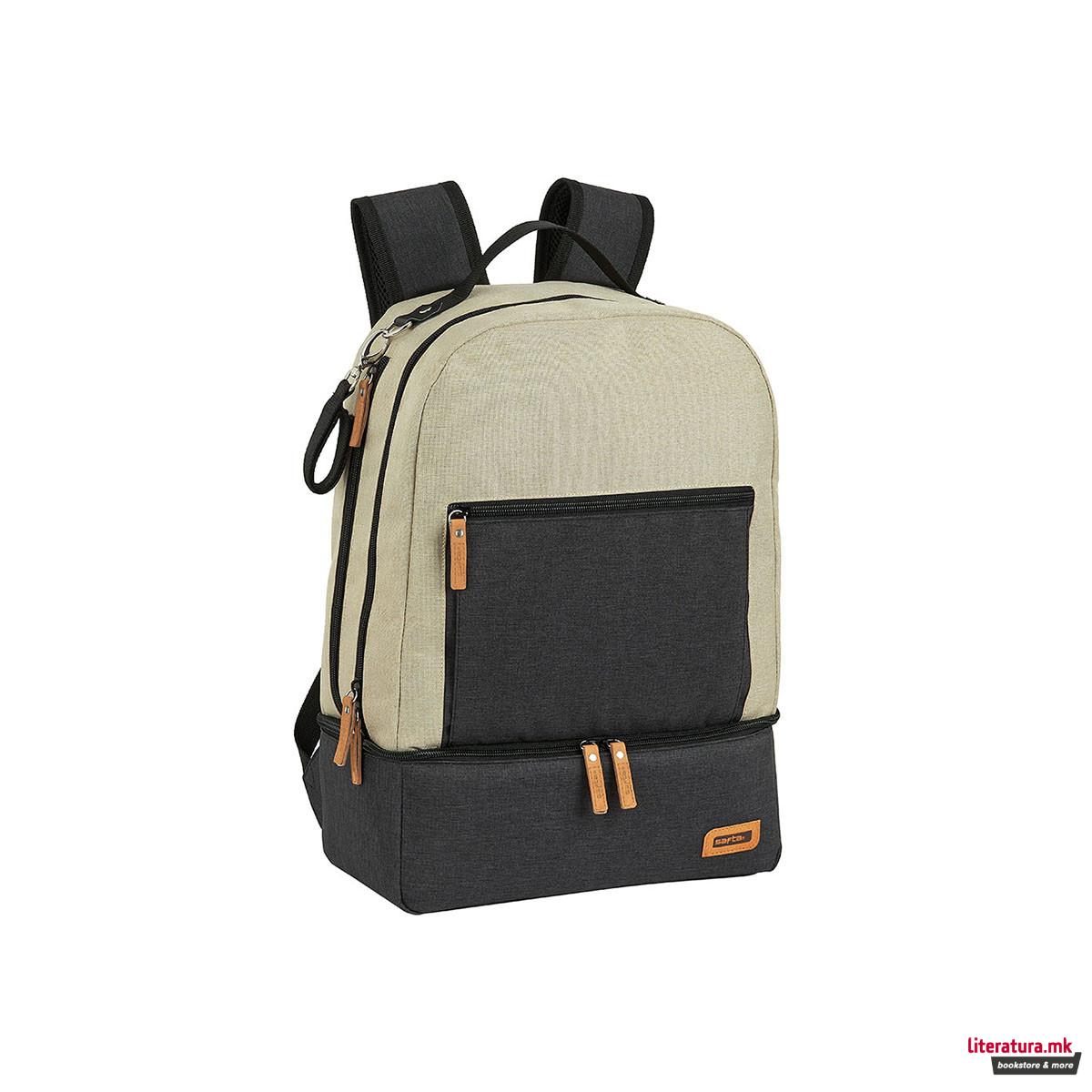 Ранец за бебешка опрема, Mum - Beige/Black 