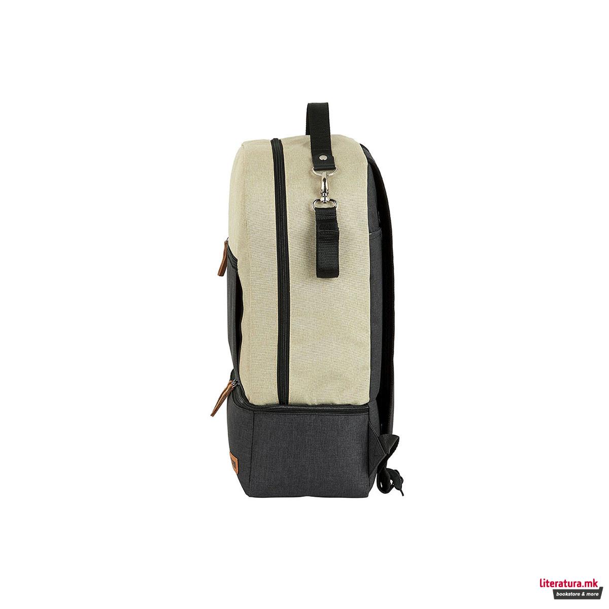 Ранец за бебешка опрема, Mum - Beige/Black 