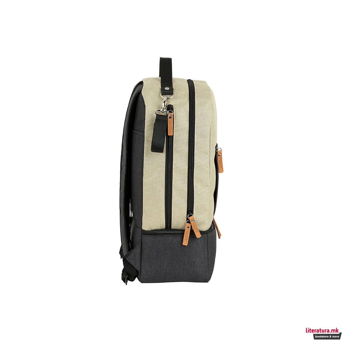 Ранец за бебешка опрема, Mum - Beige/Black 