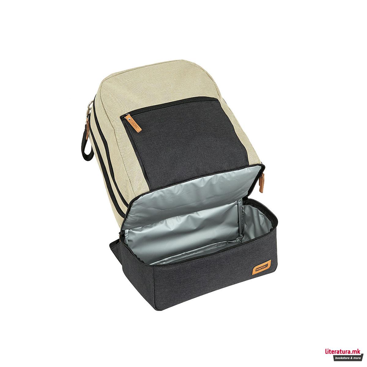 Ранец за бебешка опрема, Mum - Beige/Black 