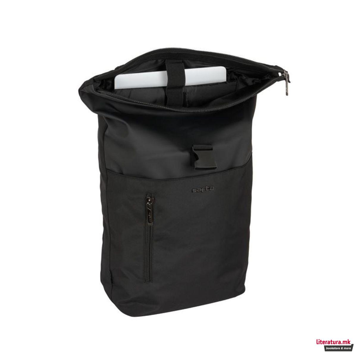 Ранец за лаптоп со преклоп, Safta Business - Black 