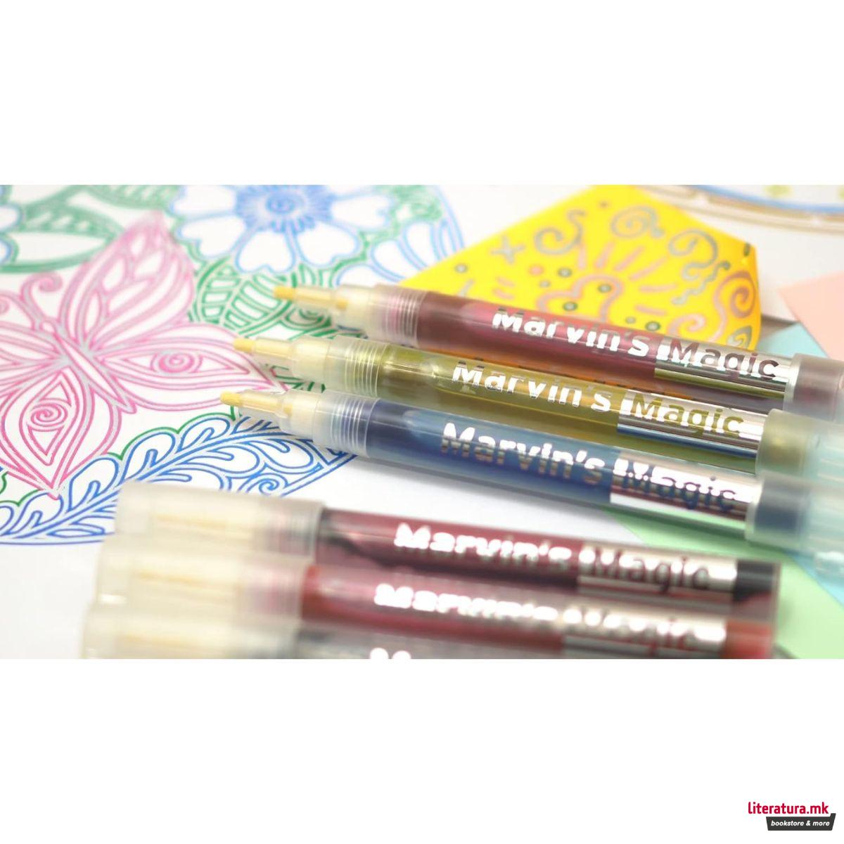 Сет маркери со специјален ефект, Silver Rainbow Markers, 1/12 