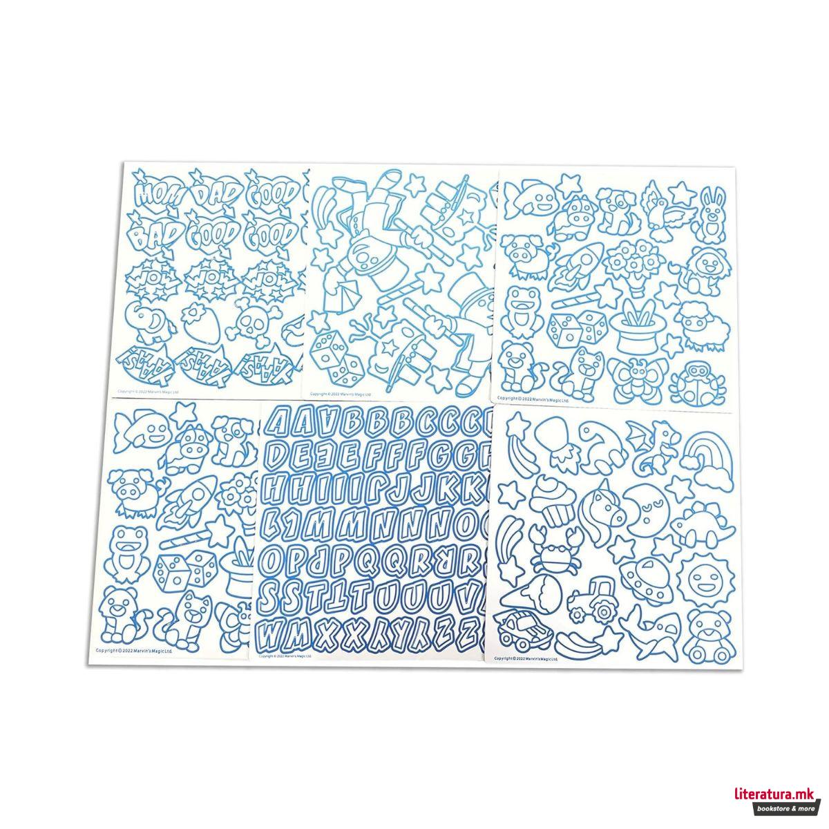 Сет за изработка на стикери, Magic Foil Rainbow Stickers 