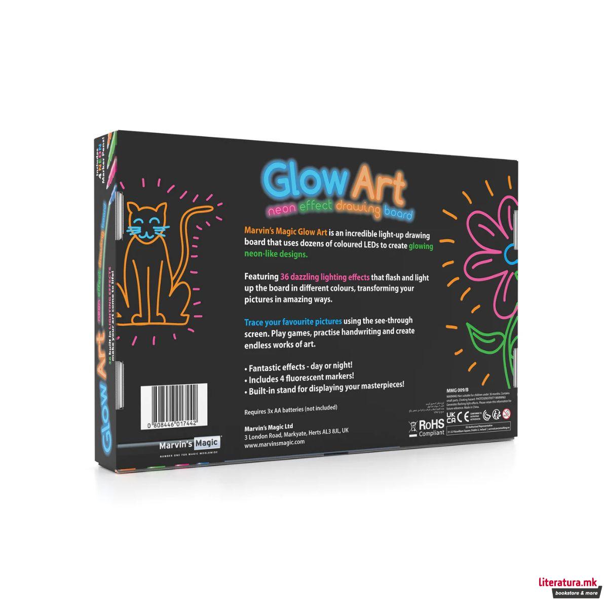 Табла за цртање, Marvin's Magic Glow Art - Pink 