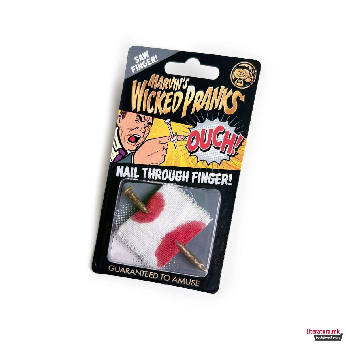 Мини трик, Marvin's Wicked Pranks Ouch! - Nail Through Finger! 