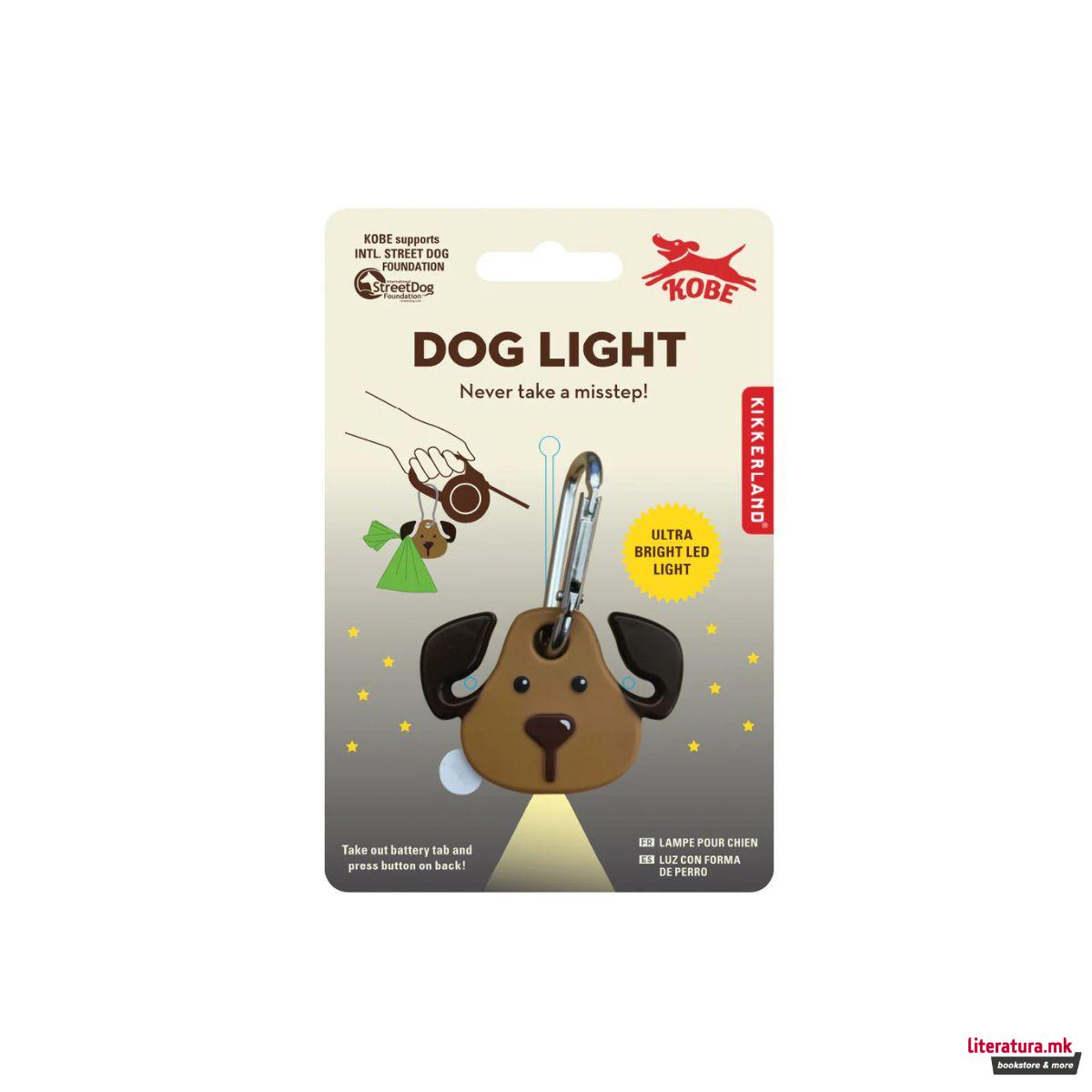 Приврзок за поводник со ламбичка, Kobe Dog Light 