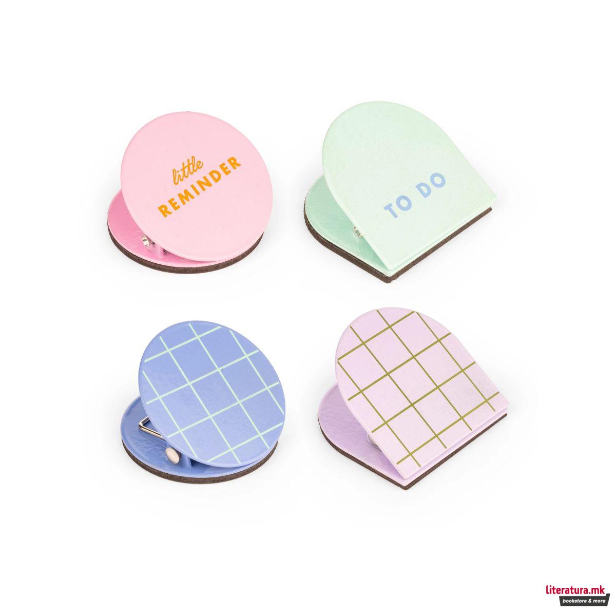 Сет од 4 магнетни штипки, Inkerie 