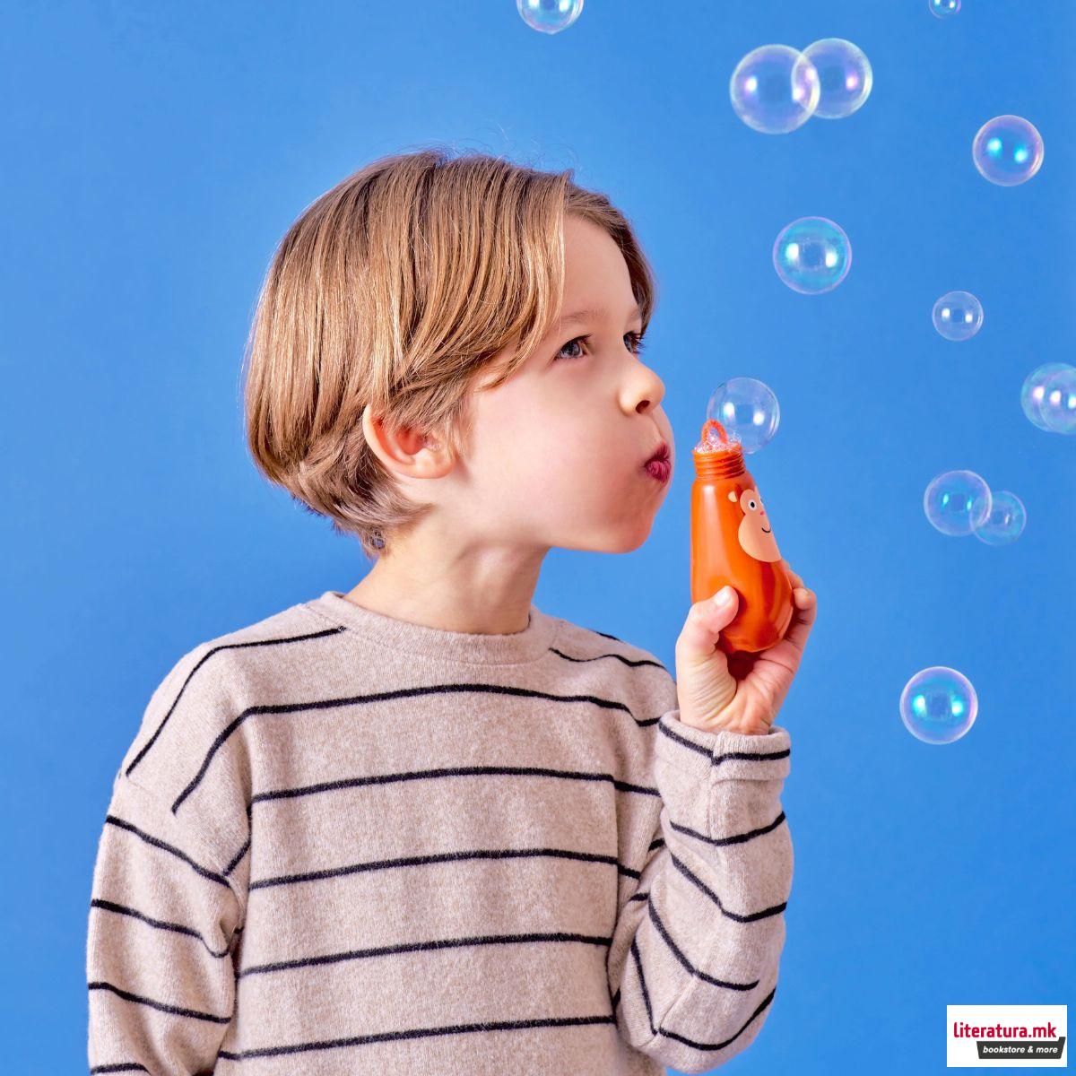 Играчка за правење балончиња, Kidoki Squeezy Bubbles, 3 бои 