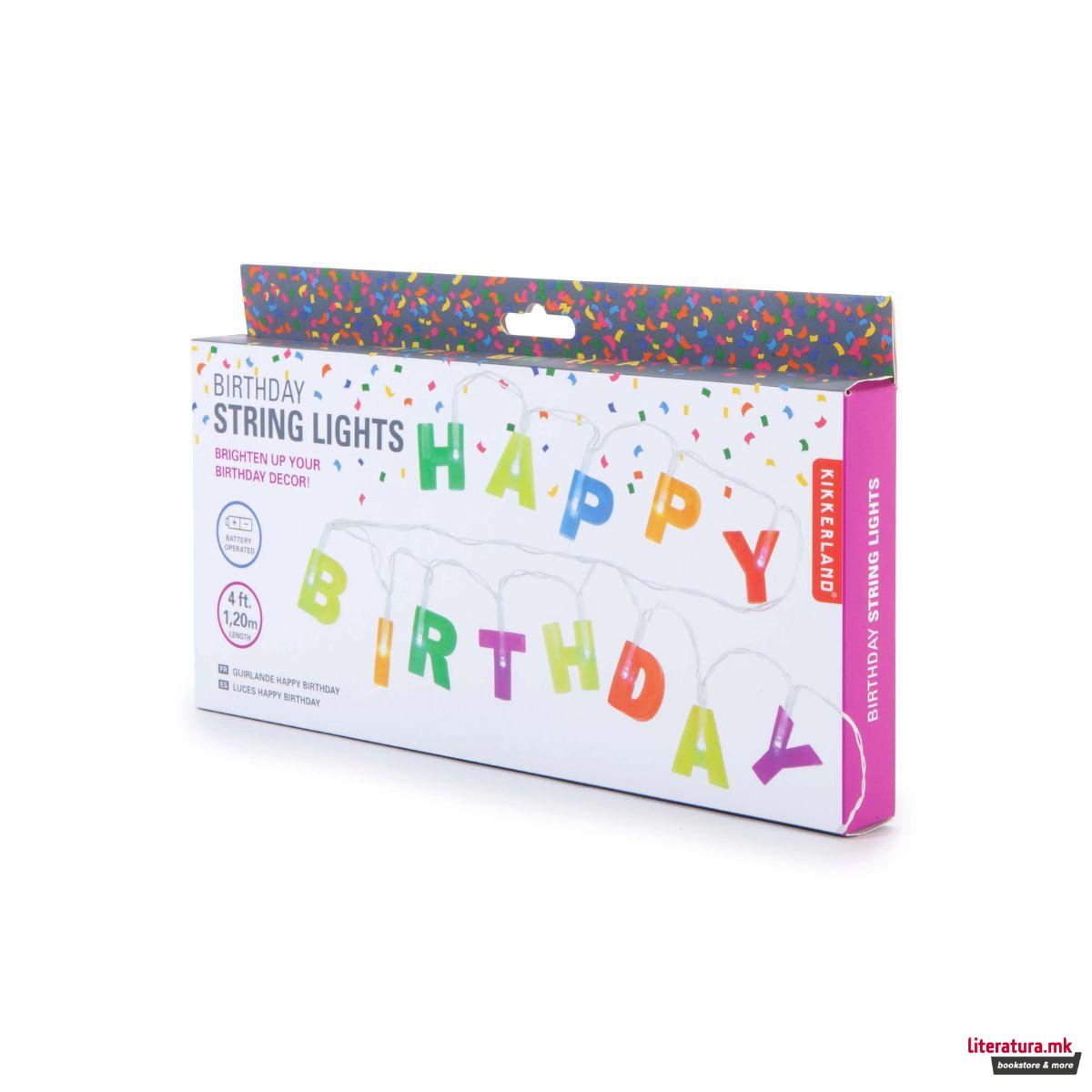 Роденденски сијалички, Birthday String Lights, 1.20m 