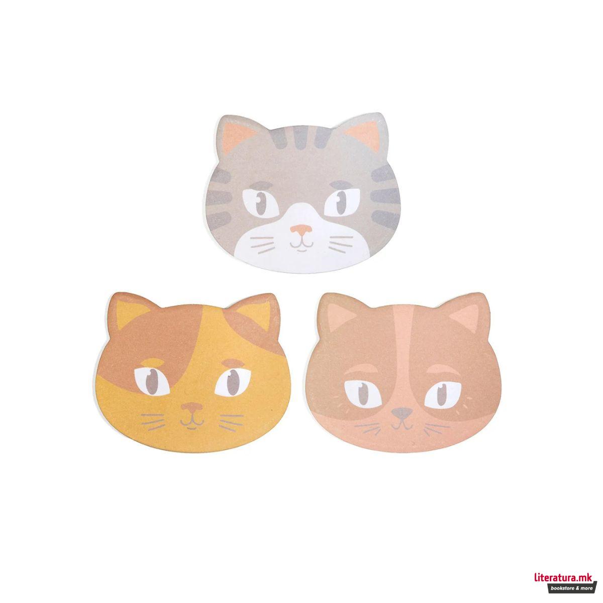 Мемо ливчиња, Kitty Cat Sticky Notes, 3 бои 