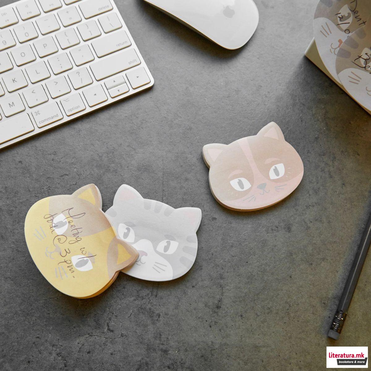 Мемо ливчиња, Kitty Cat Sticky Notes, 3 бои 