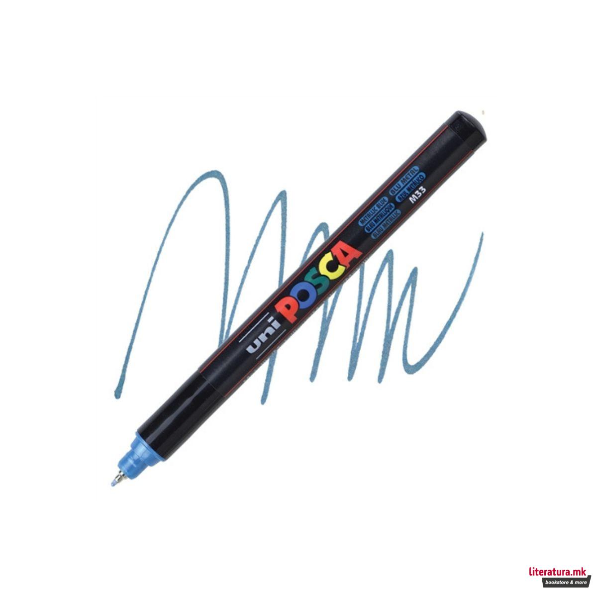 Маркер, Posca PC-1MR - Metallic Blue 