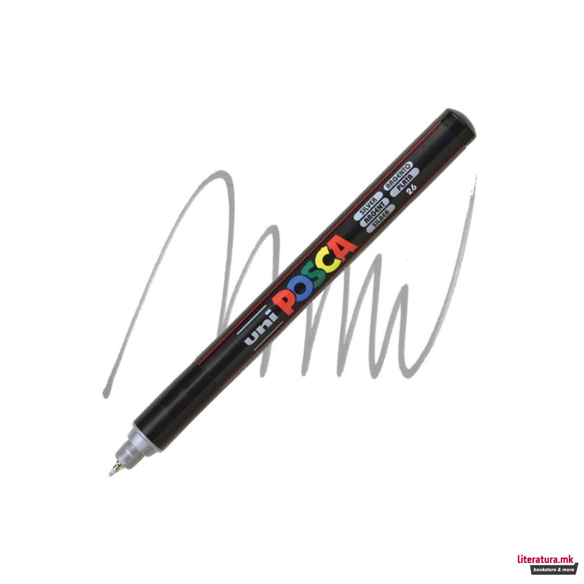 Маркер, Posca PC-1MR - Silver 