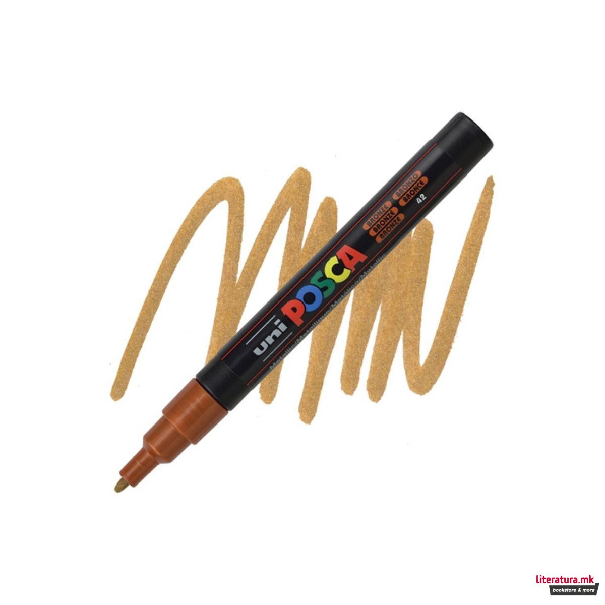 Маркер, Posca PC-3M - Bronze 