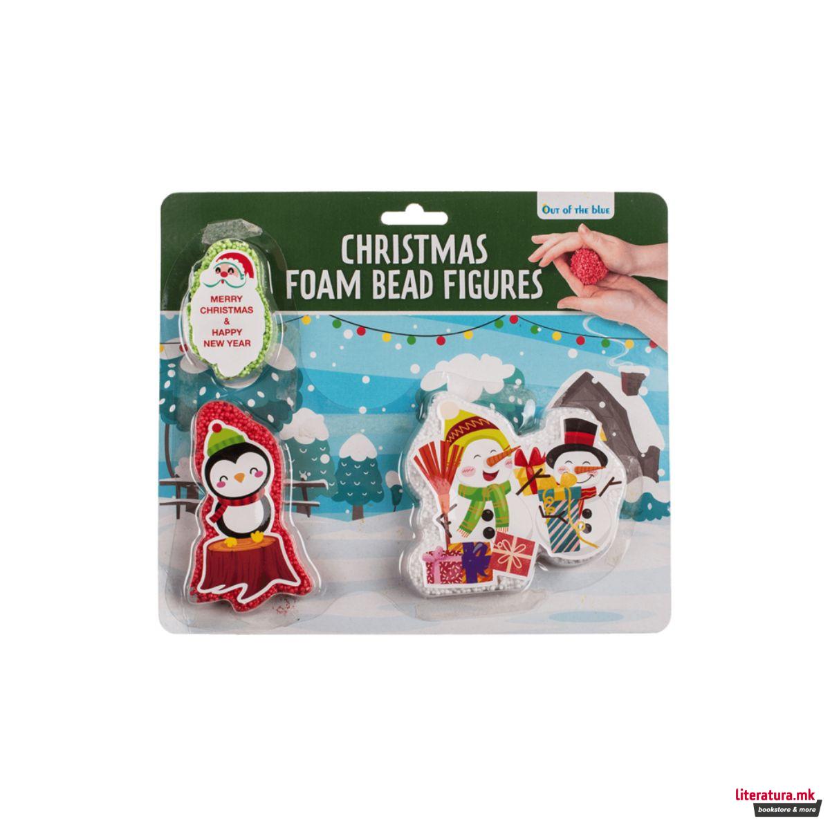 Смеса за обликување, Christmas Foam Putty, сет од 4 бои, 2 варијанти 