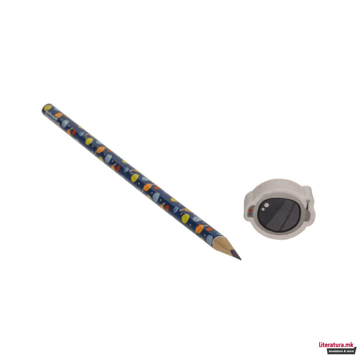 Молив со гума-фигура, Space, 2 форми 