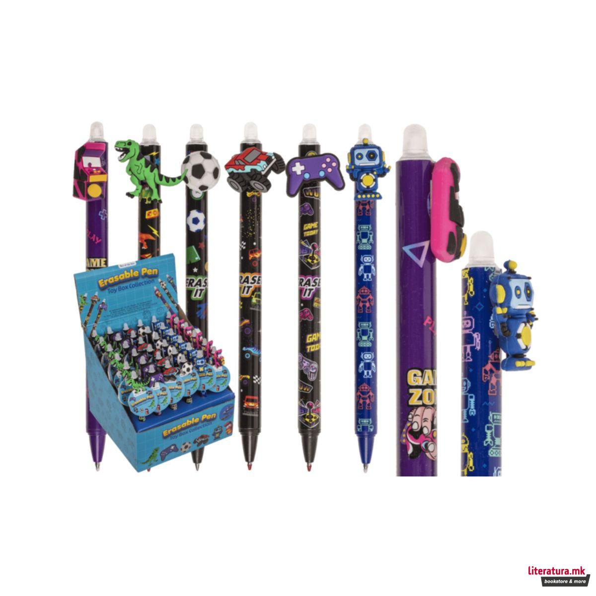 Пиши-бриши пенкало, Toy Box, 6 дизајни 