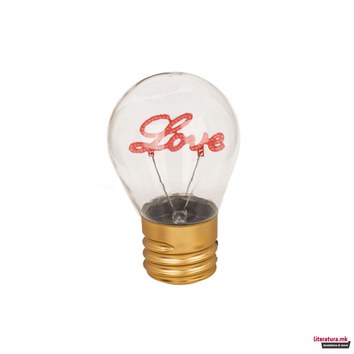 Сијалица со знак, Love 