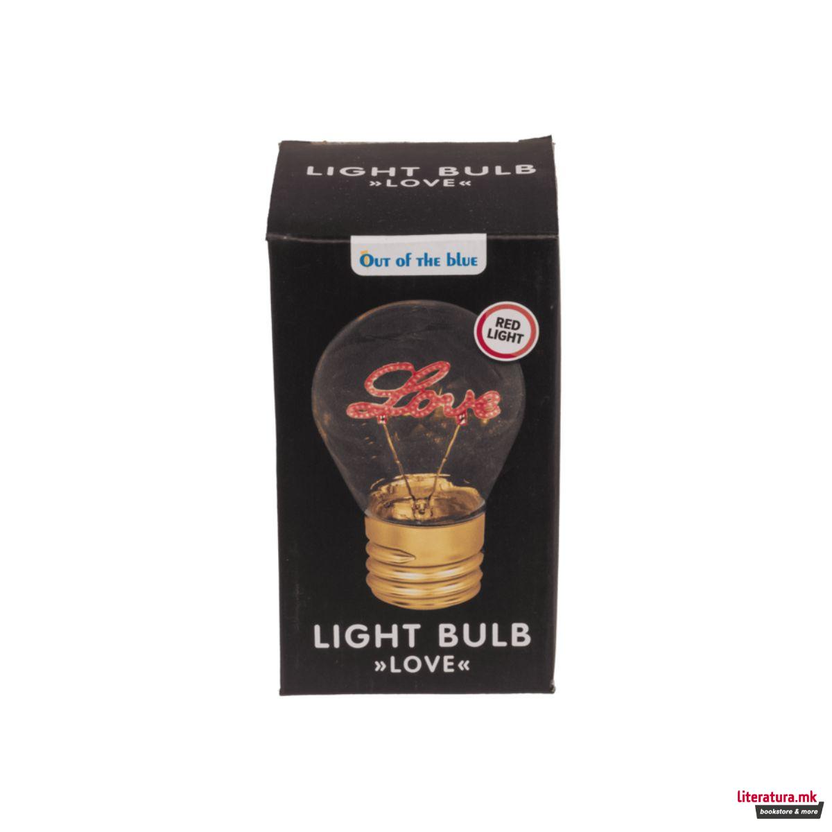 Сијалица со знак, Love 