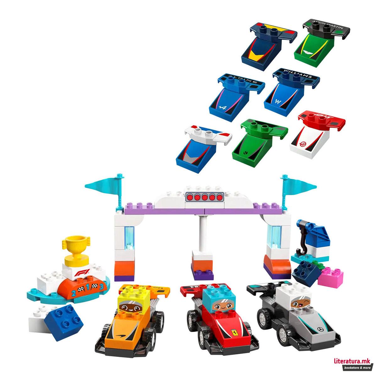 LEGO коцки, Duplo, F1® Team Race Cars & Drivers 