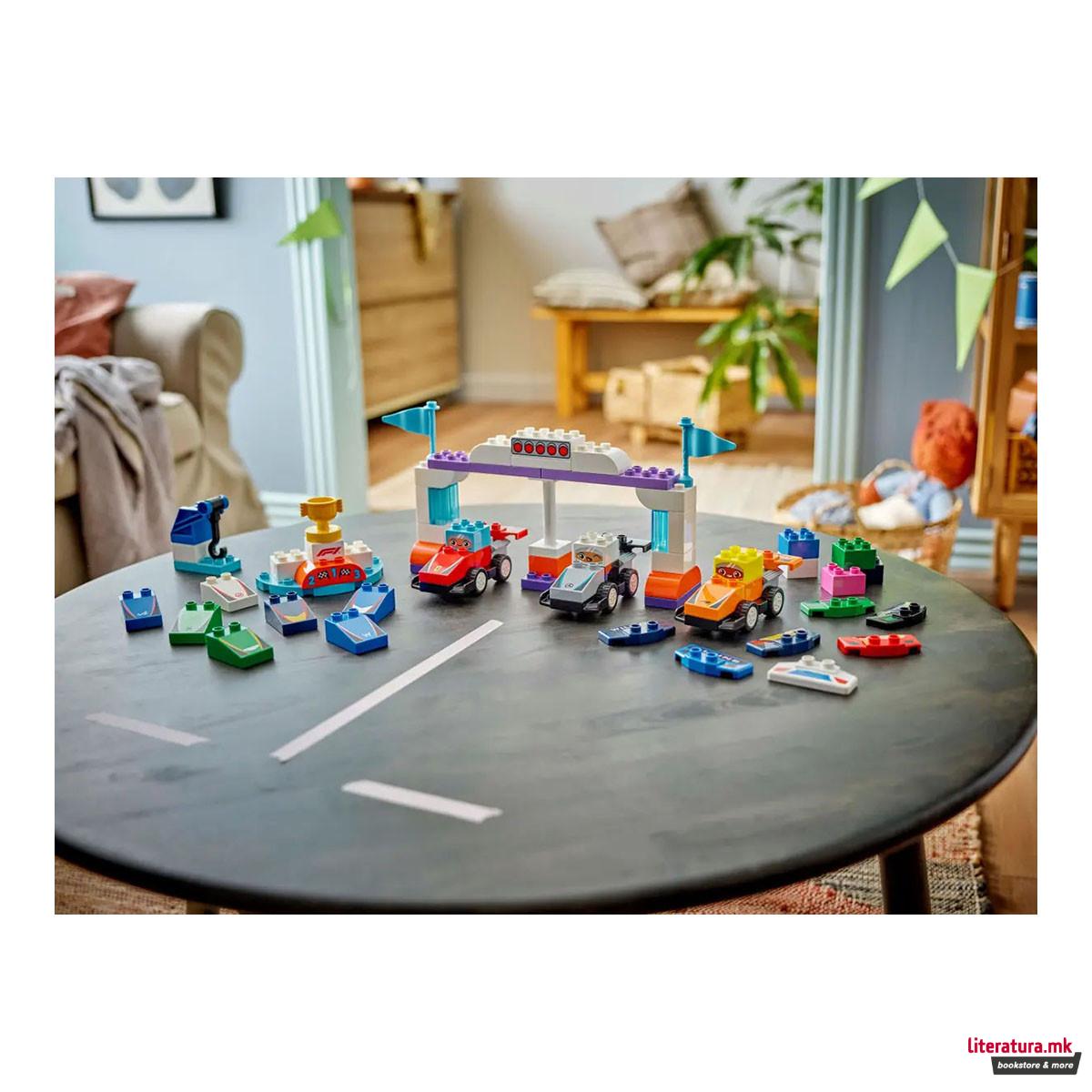 LEGO коцки, Duplo, F1® Team Race Cars & Drivers 