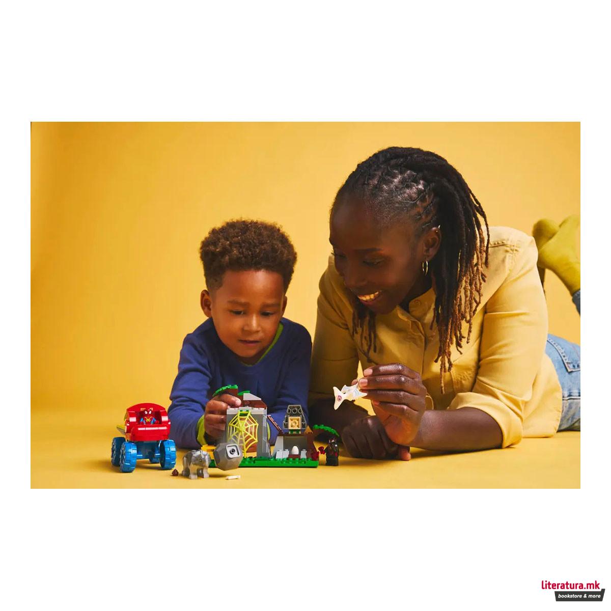 LEGO коцки, Marvel, Team Spidey Dino Crawler Rescue 