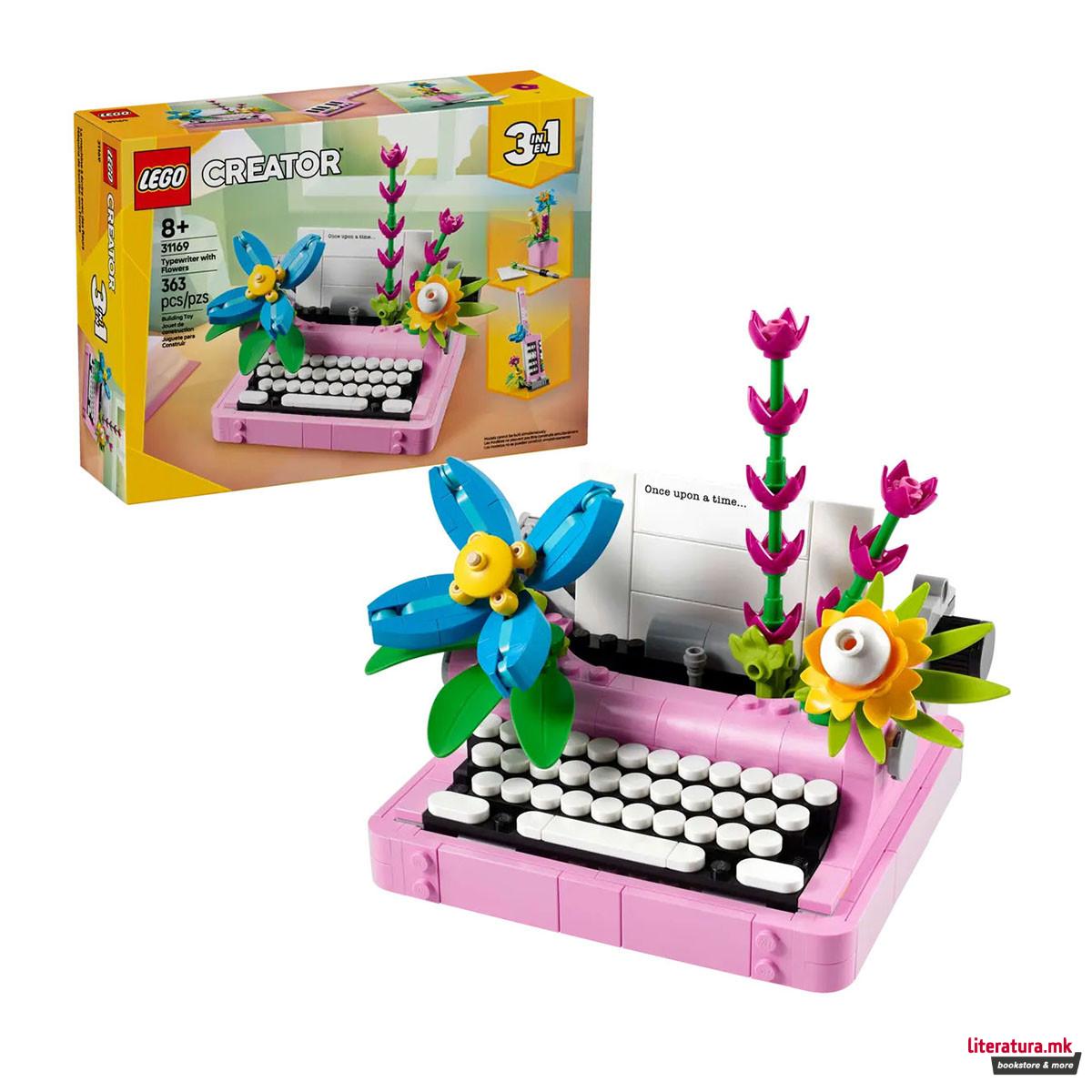 LEGO коцки, Creator 3in1, Typewriter with Flowers 