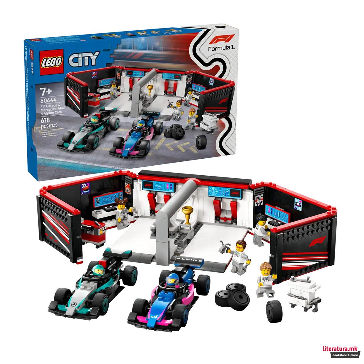LEGO коцки, City, F1® Garage & Mercedes-AMG & Alpine Cars 