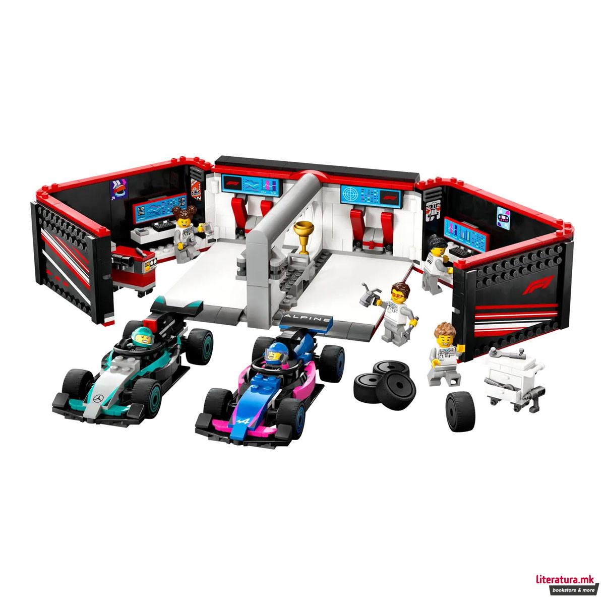 LEGO коцки, City, F1® Garage & Mercedes-AMG & Alpine Cars 
