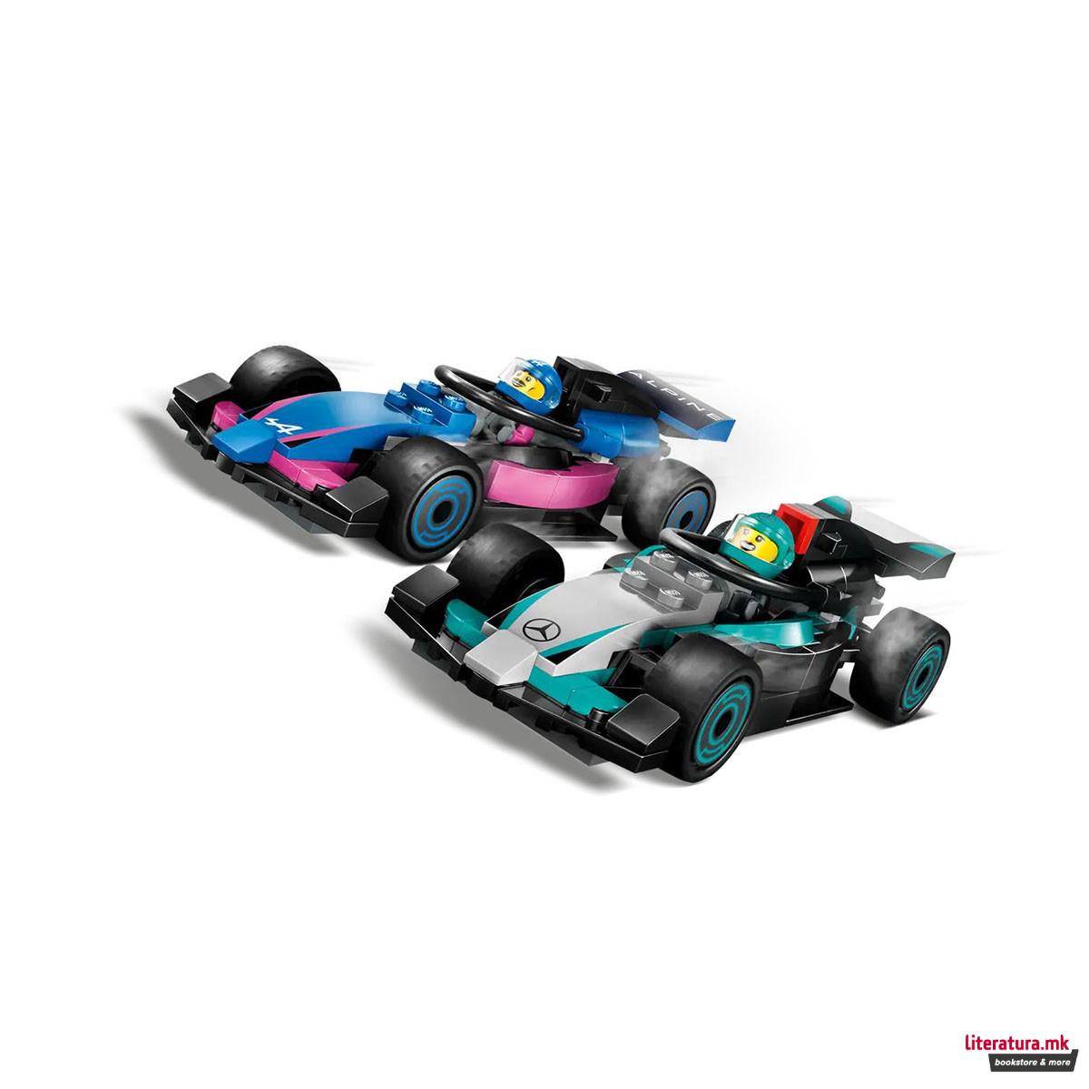LEGO коцки, City, F1® Garage & Mercedes-AMG & Alpine Cars 