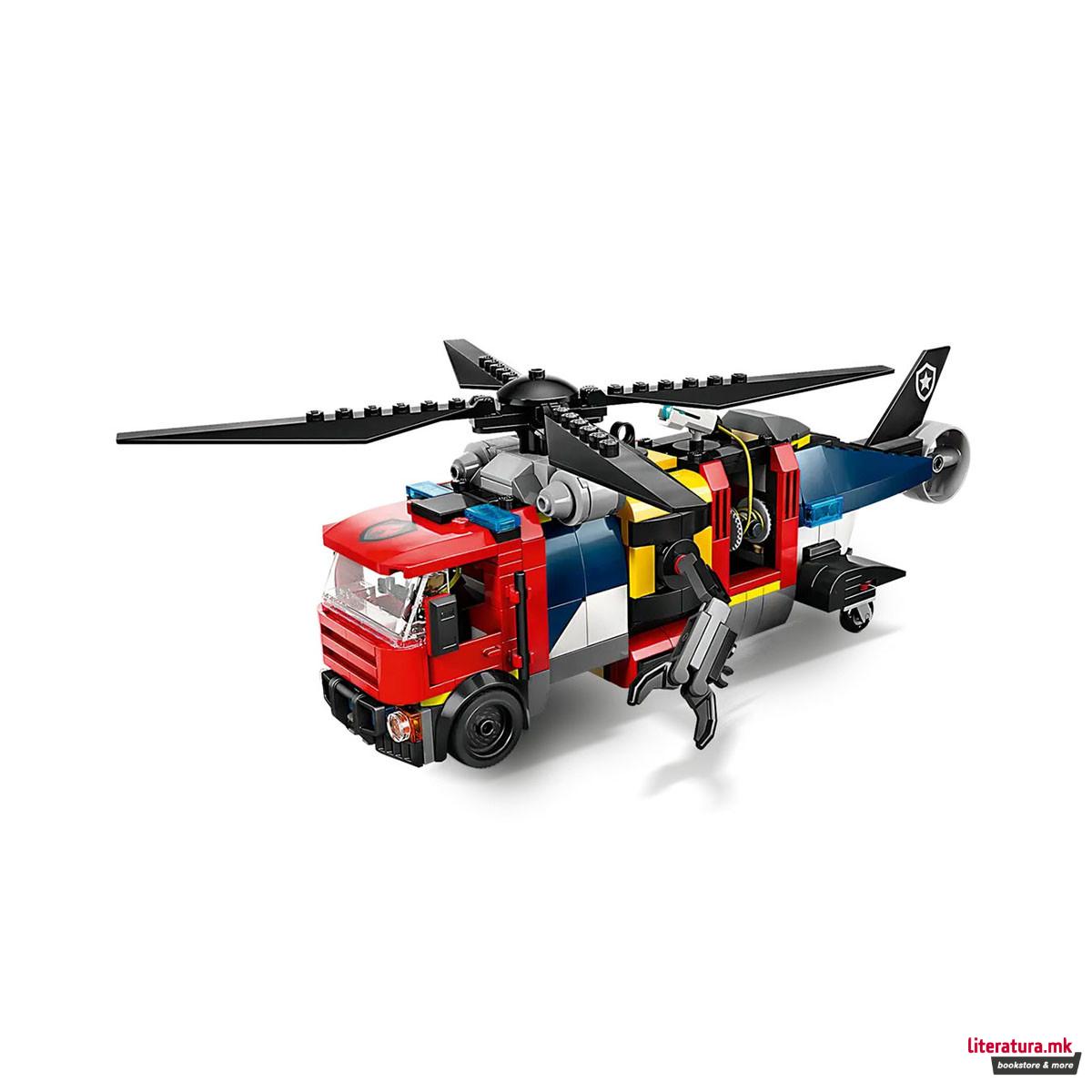 LEGO коцки, City, Helicopter, Fire Truck & Submarine Remix 