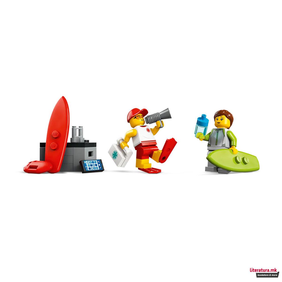 LEGO коцки, City, Lifeguard Beach Rescue Truck 